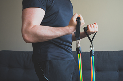 Home Therapy Resistance Bands Setup